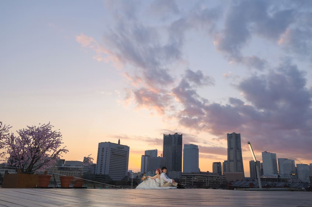 パステルカラーの夕景　photo by谷澤明美