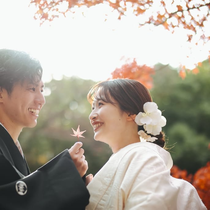 景色楽しむ 秋日和