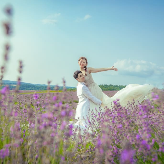 リゾート北海道で 広大な自然とお花畑に囲まれて