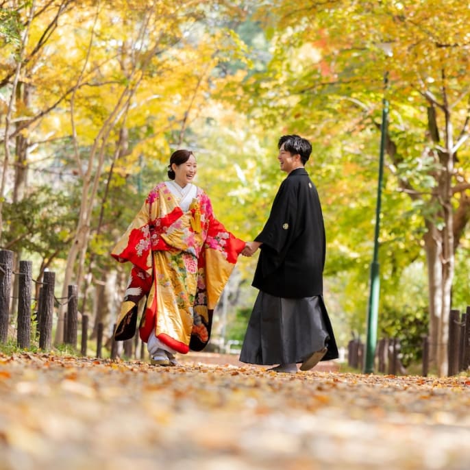 秋の光に 映える笑顔