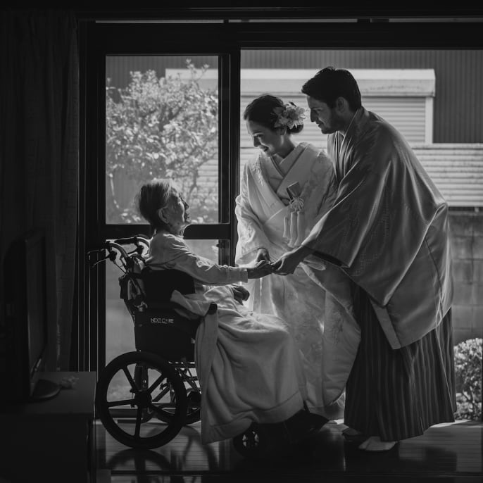 大好きなおばあちゃんに 花嫁姿でありがとうを | デコルテフォトグラフィー | 前撮り・フォトウェディング