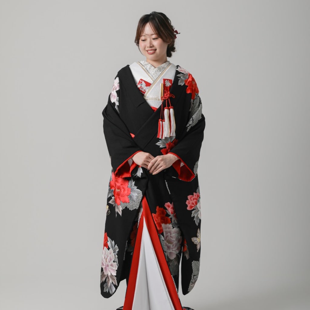 芍薬 雲取文様
