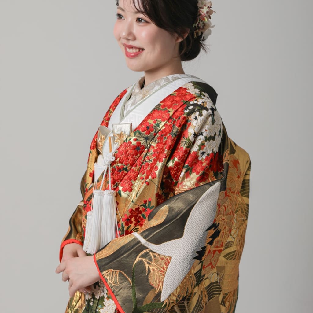 二羽鶴　扇　梅