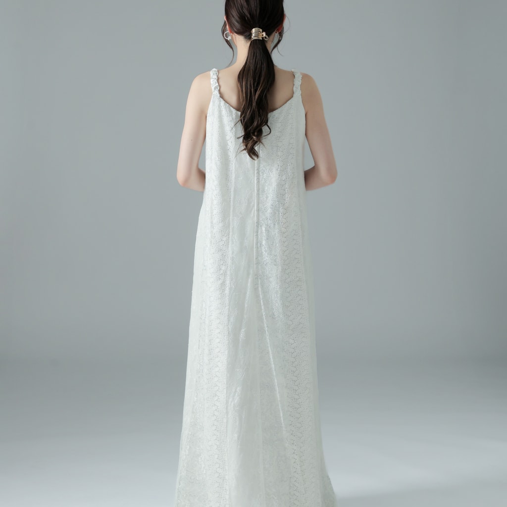 レース地ストライプ切り替え