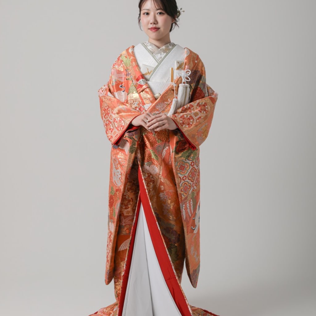 鶴　扇　四季花