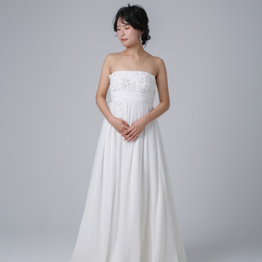 エンパイア胸元花パール