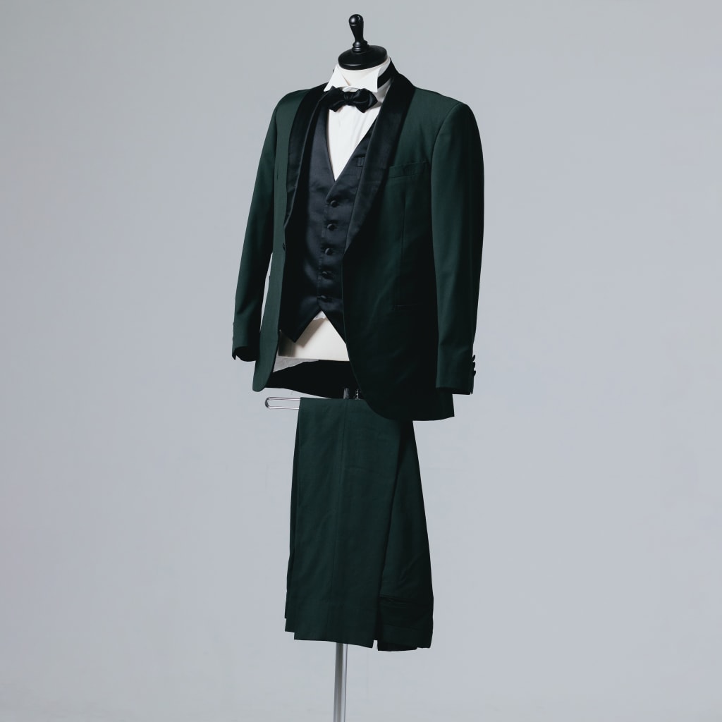 ダークグリーンショールカラー