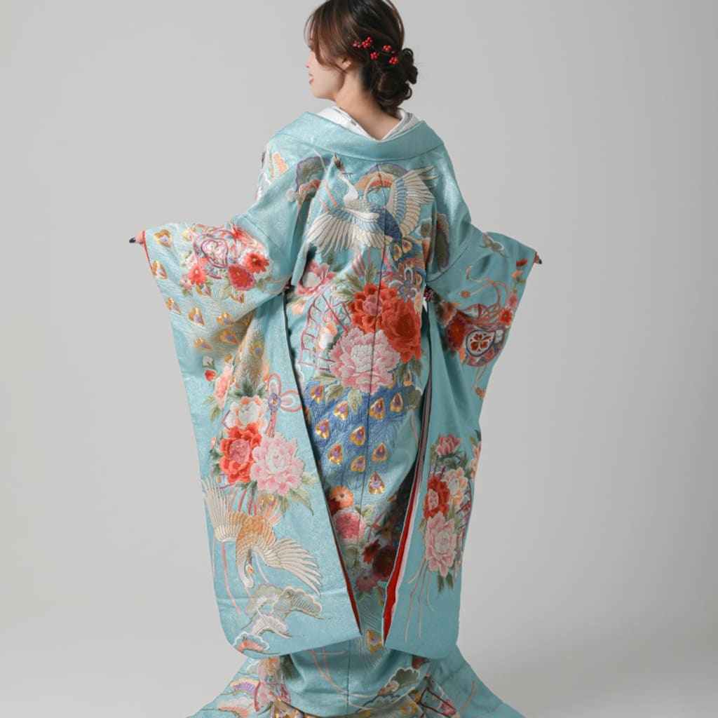 孔雀　花扇　松