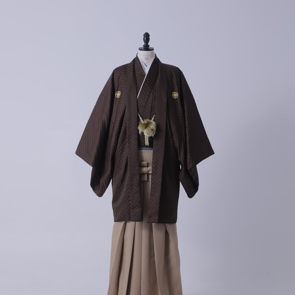 ブラウン紋付×ブラウン袴