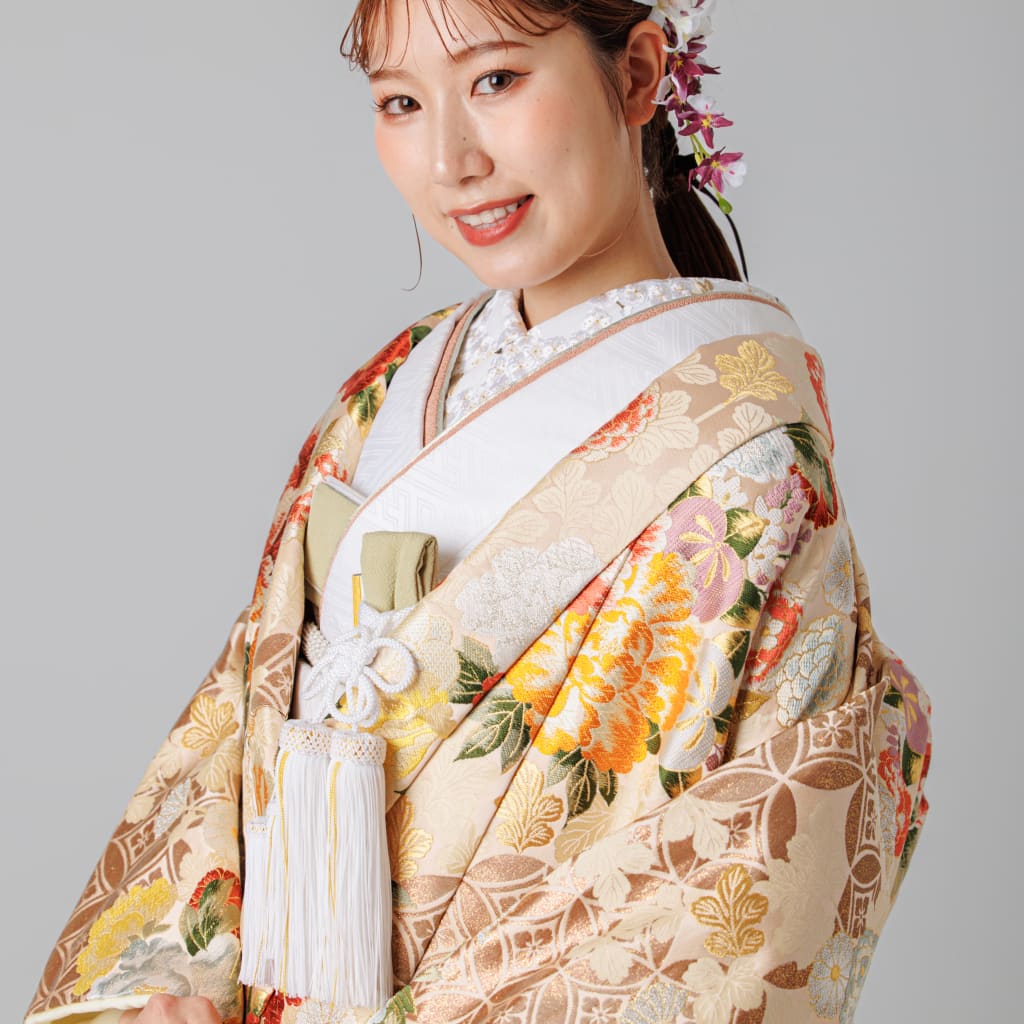 吉祥富貴文ピンク