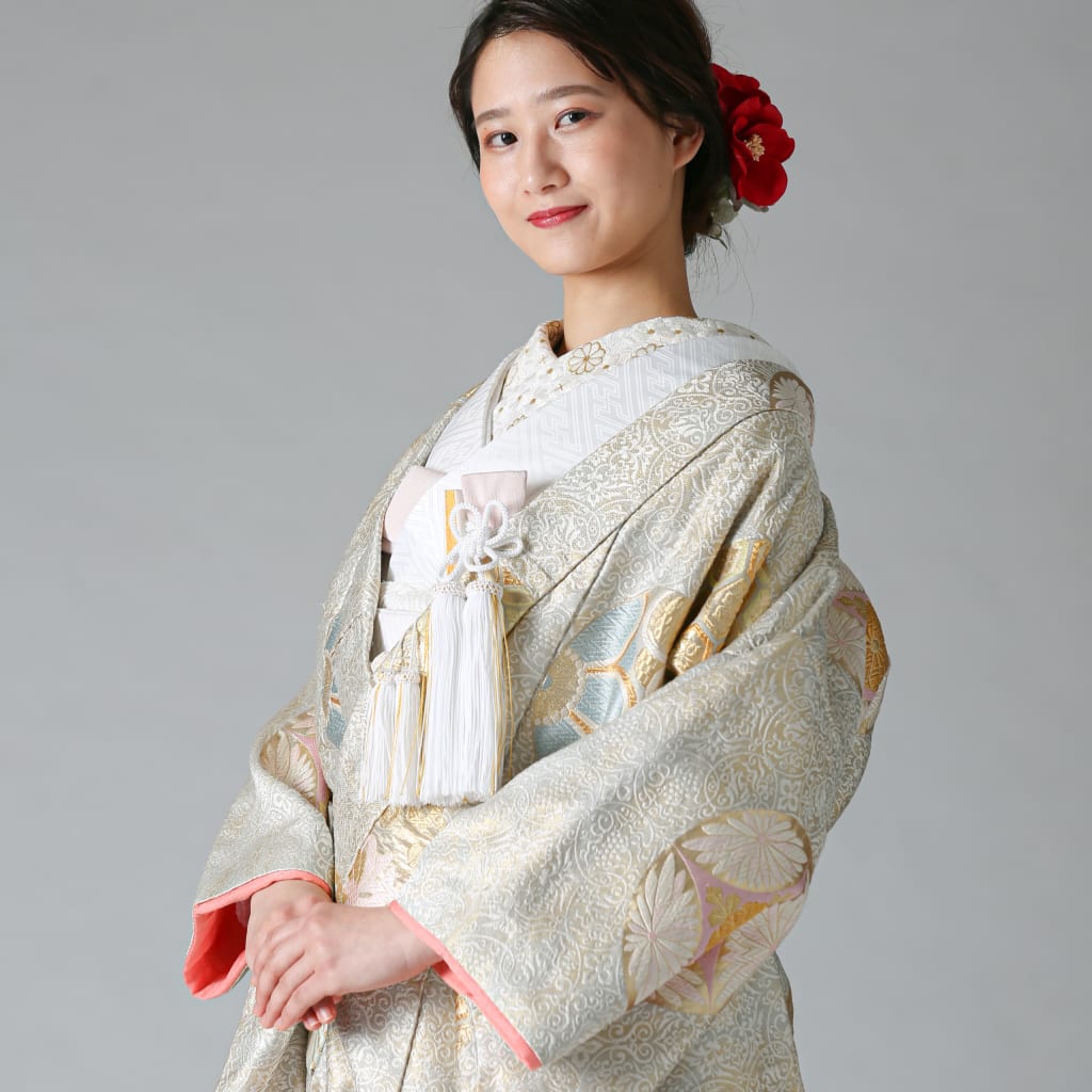 色打掛　ピンクｘ黄色　711 色打掛 | デコルテフォトグラフィー | 前撮り・フォトウェディング