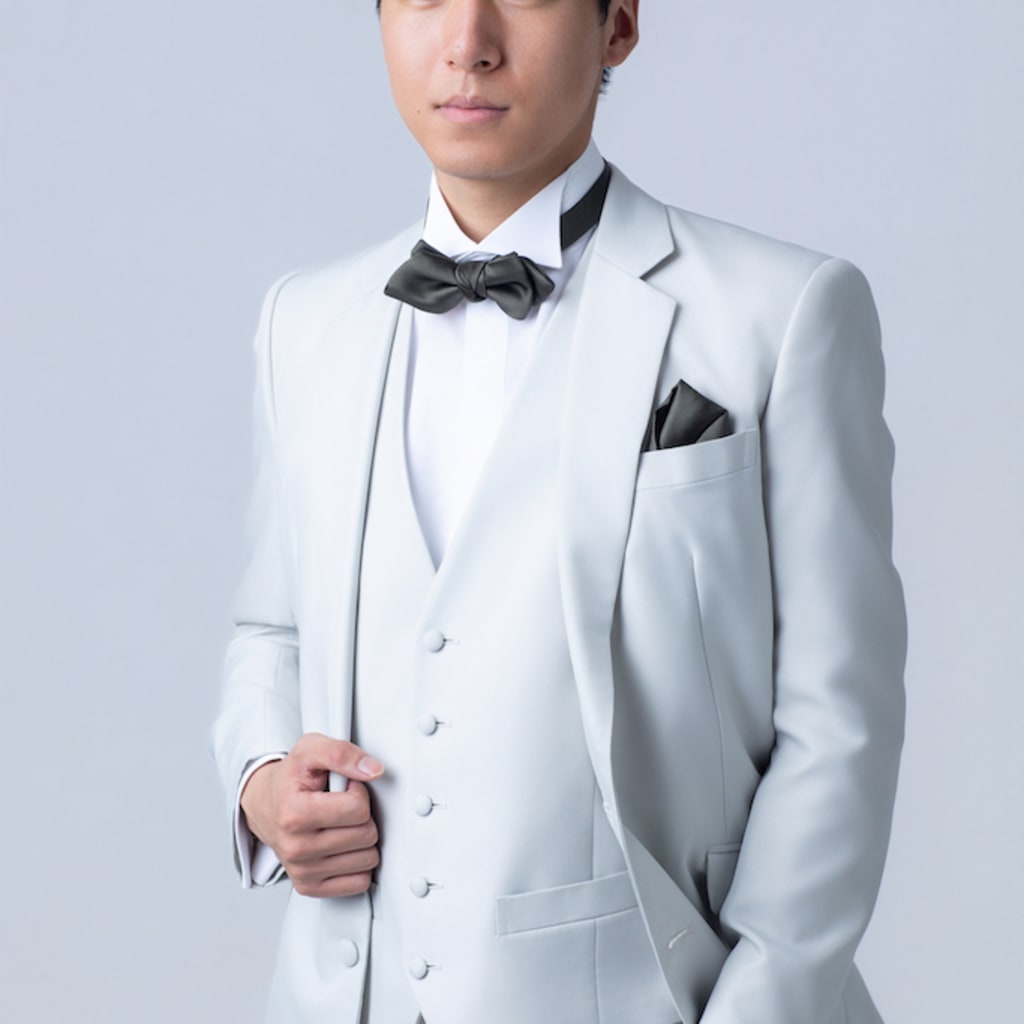 ノッチドラペルカジュアルグレー/ライトグレー