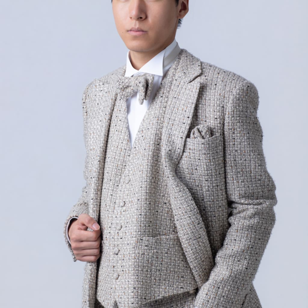 ベージュツイード