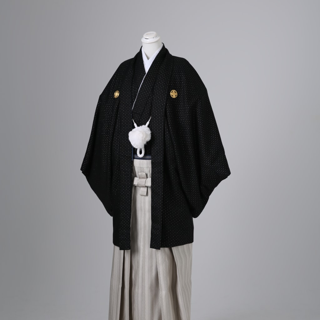 黒ラメ×白市松