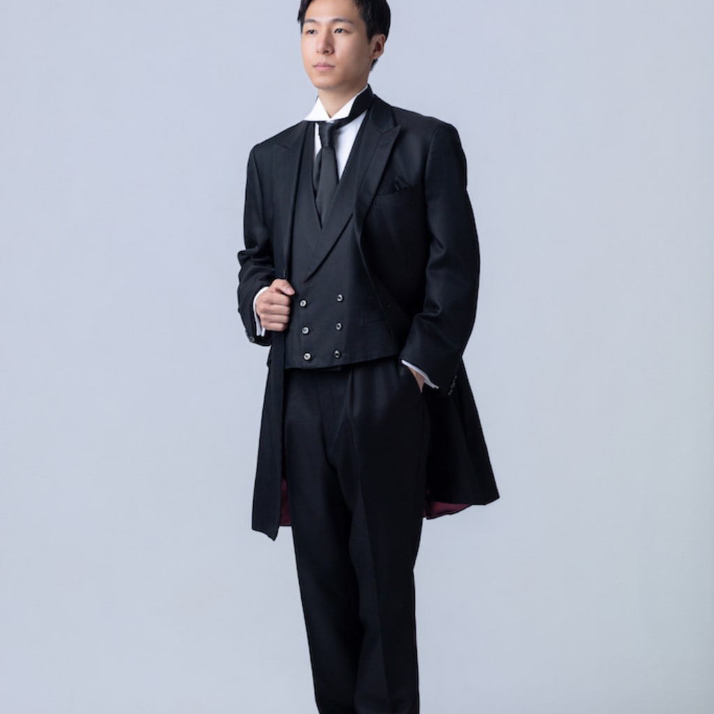 黒タキ　ダブルボタンベスト