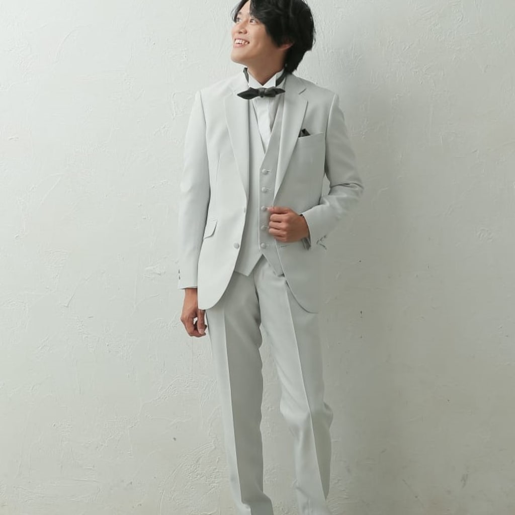 ノッチドラペルカジュアルグレー/ライトグレー