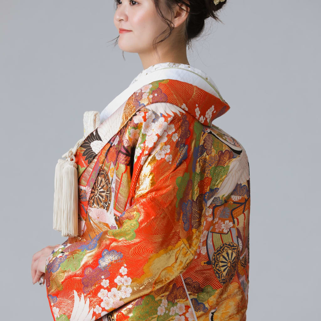 鶴 御所車 松 / レッド