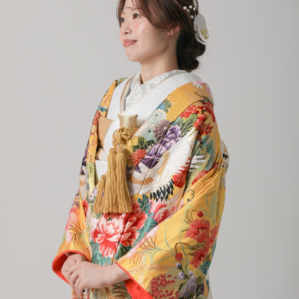 四季花　鶴　イエロー