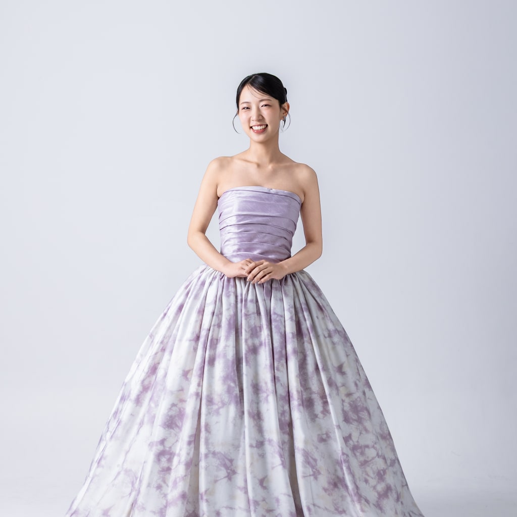 フラワープリント切替スカート/パープル