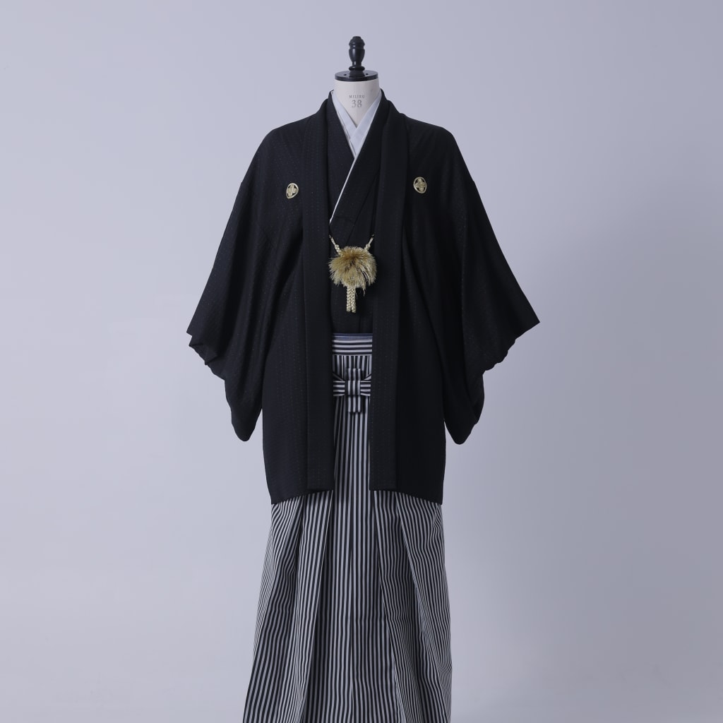 正絹黒紋付×スタンダード袴