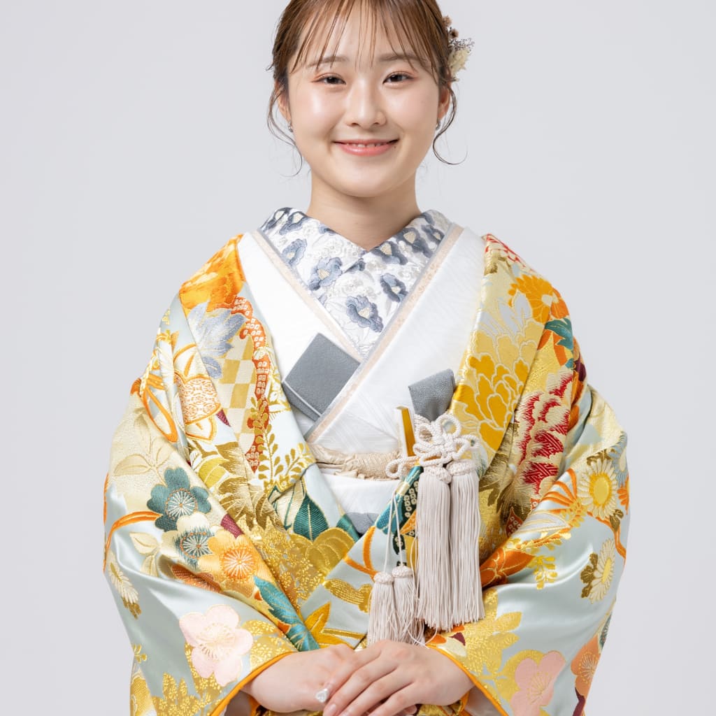 色打掛 桃山花灯り水色IU01186