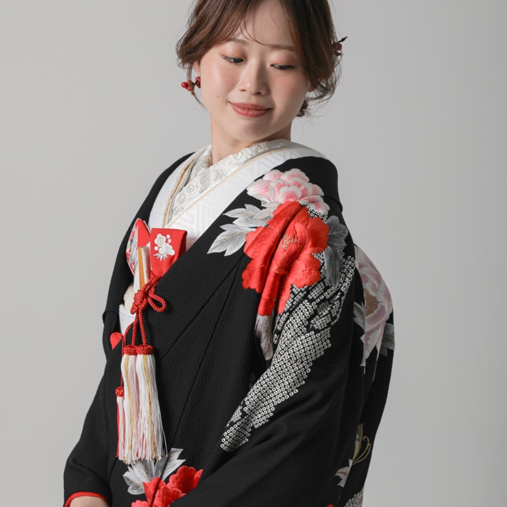 芍薬 雲取文様