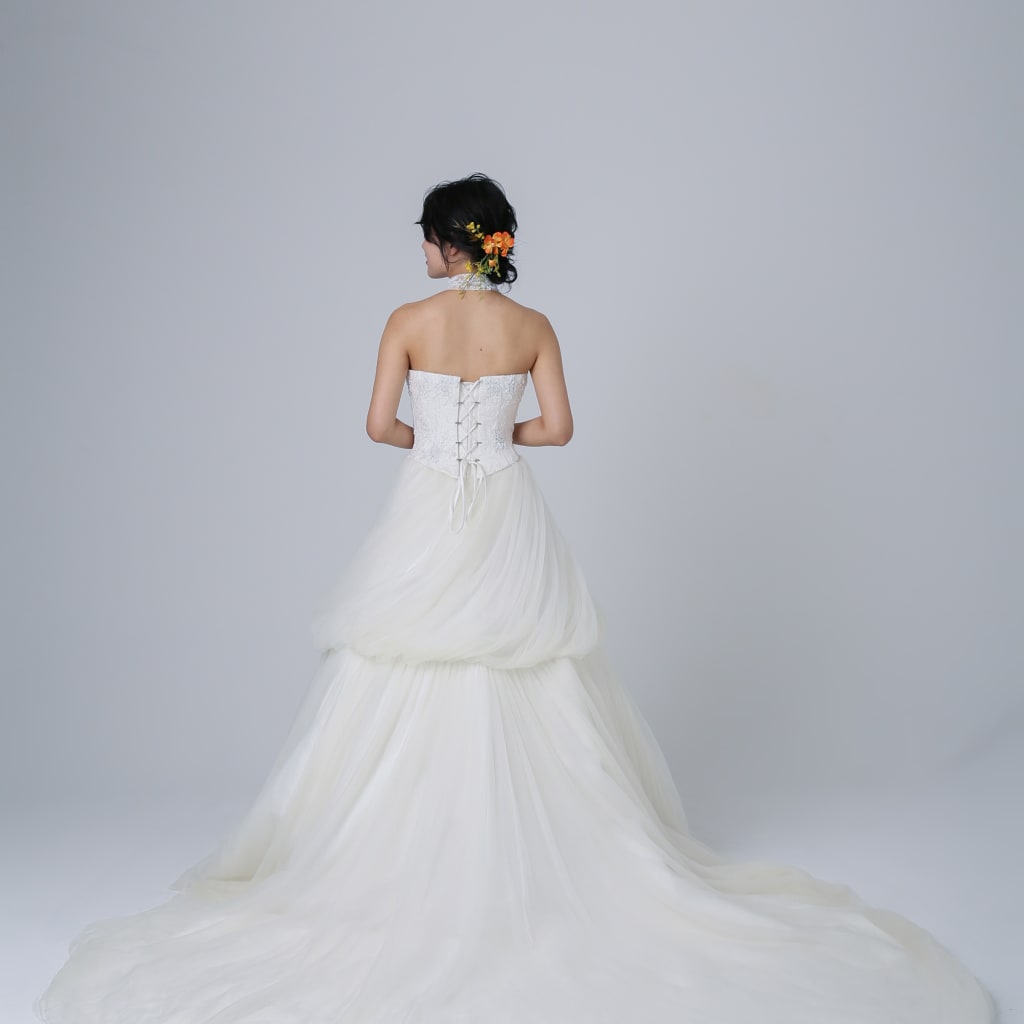 トップス銀刺繍バルーン