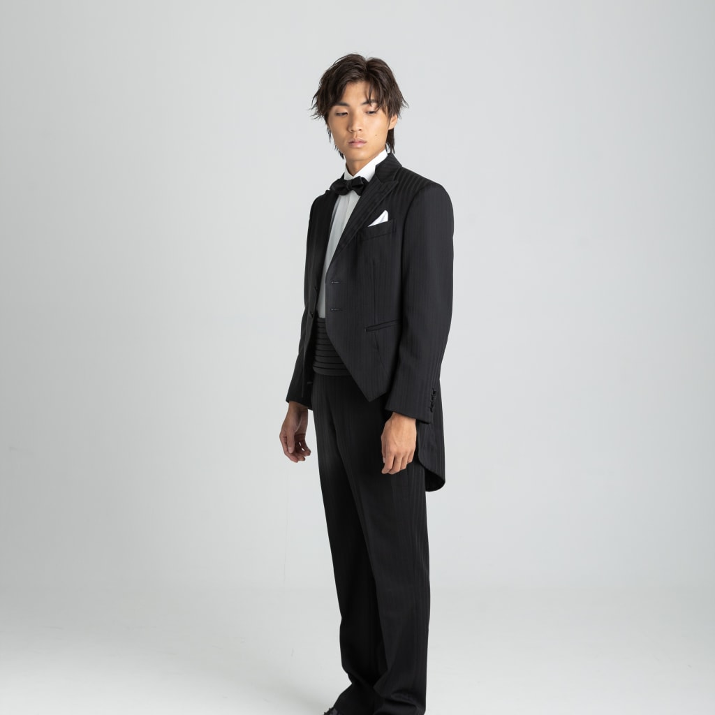 ストライプ　カマーバンド