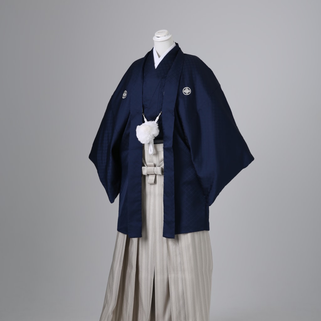 ネイビー×白市松