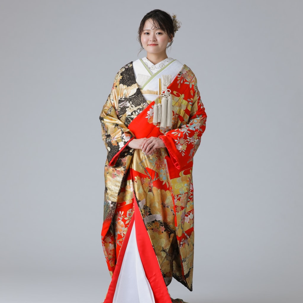 赤黒友禅　桜霞