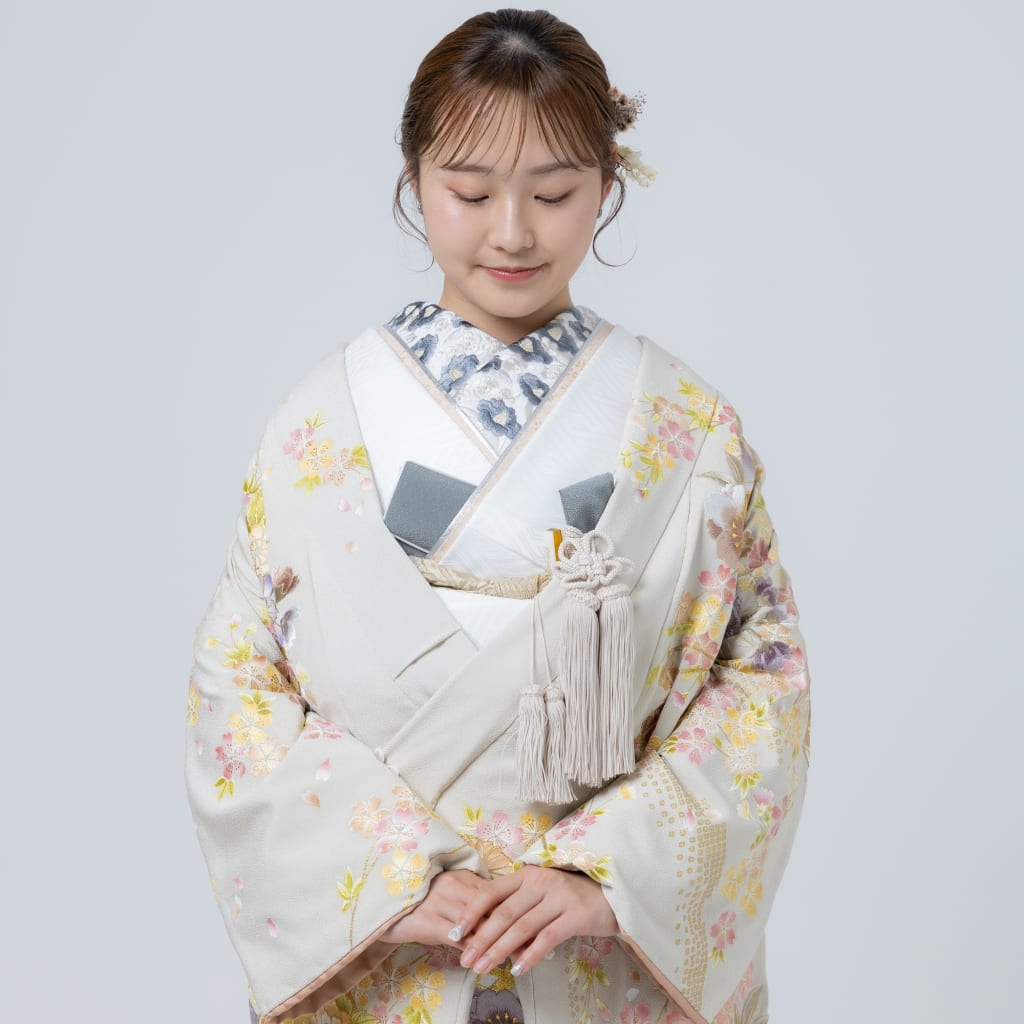 色打掛 枝垂桜花紋 ベージュIU01219