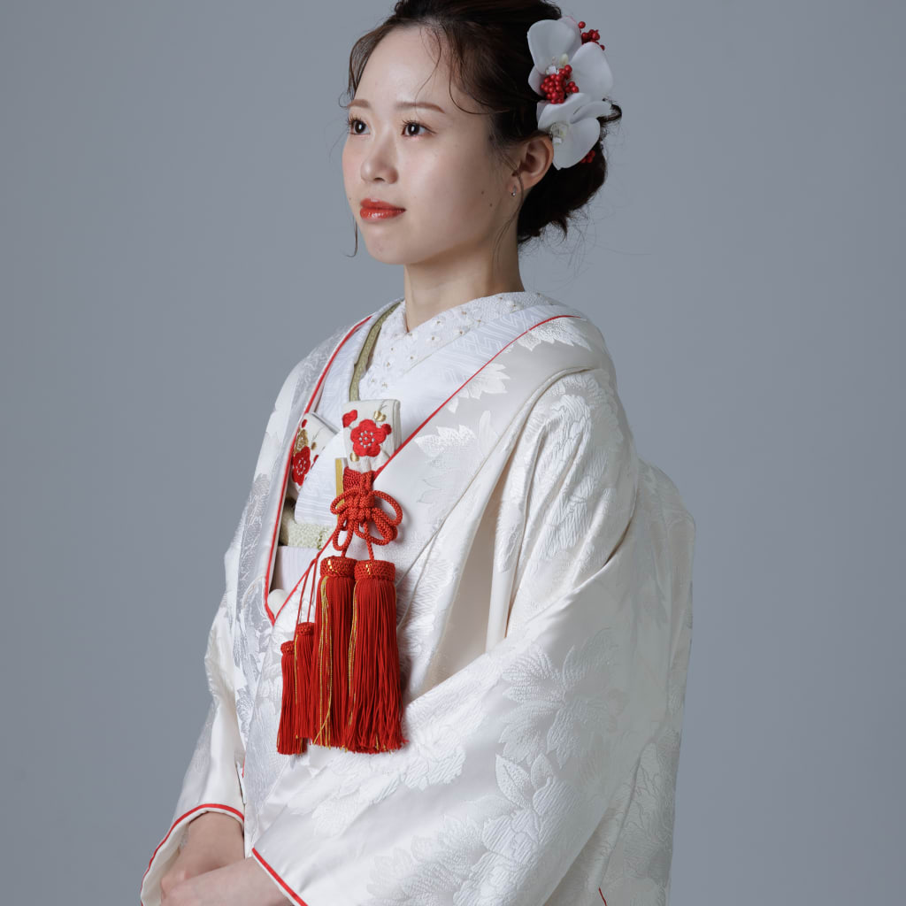 牡丹/衿フキ赤ライン　富貴爛漫