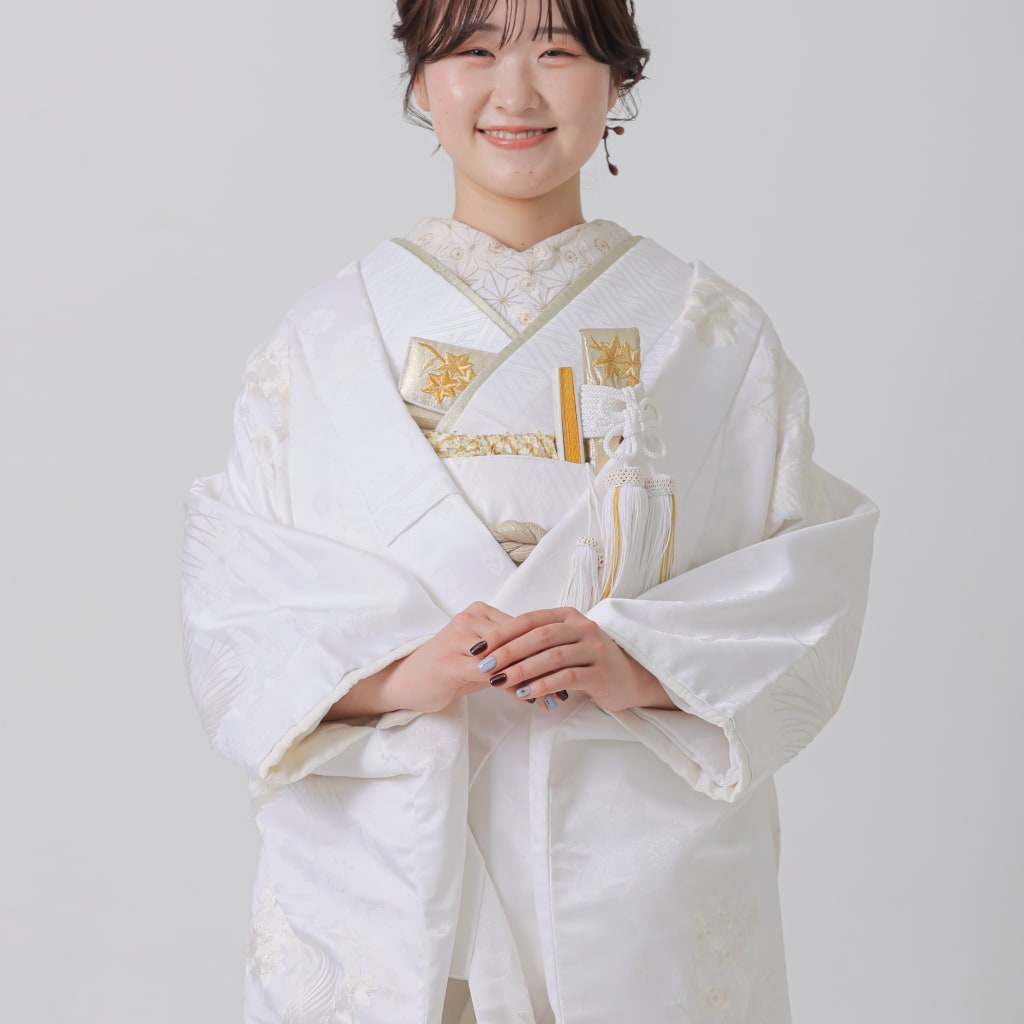 二羽鶴　枝垂桜