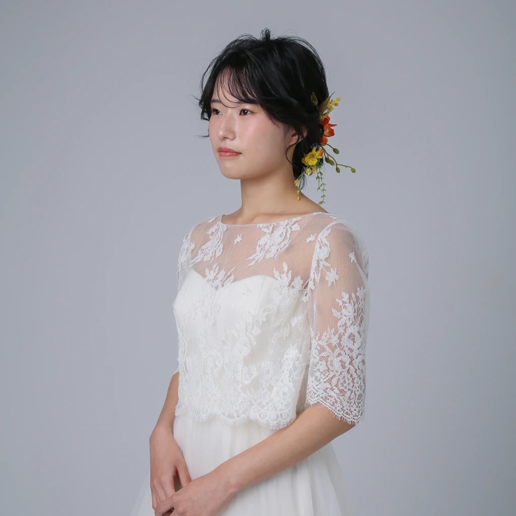 5分袖チュールAライン