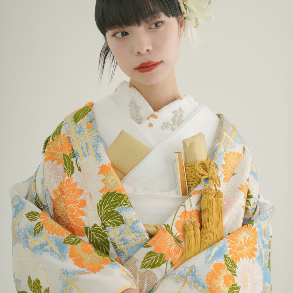 天竺井裄文様 / 白フキクリーム