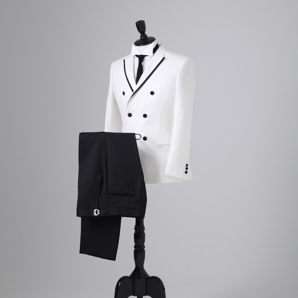 黒パイピング　ジャケットダブル