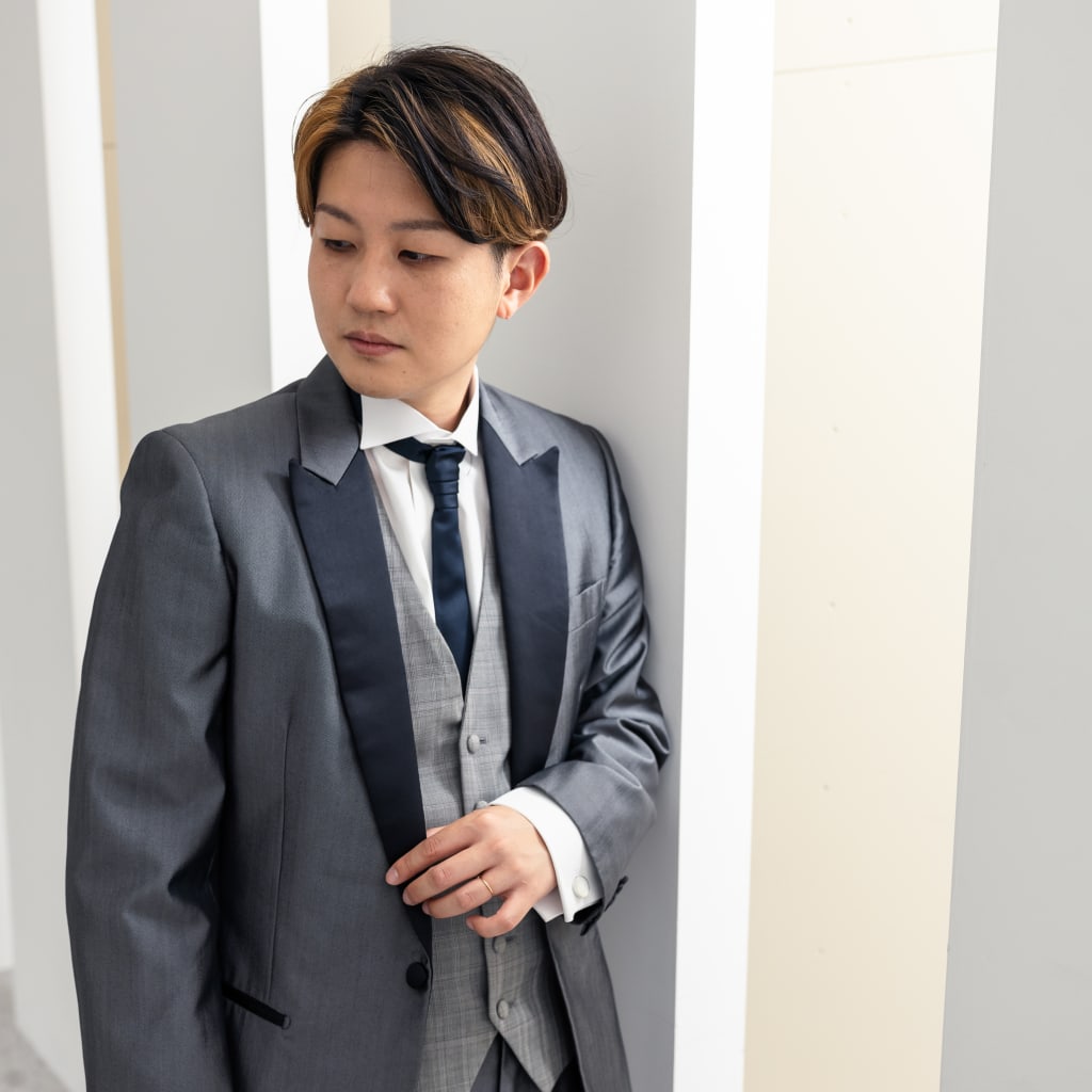 襟黒サテンタキシード