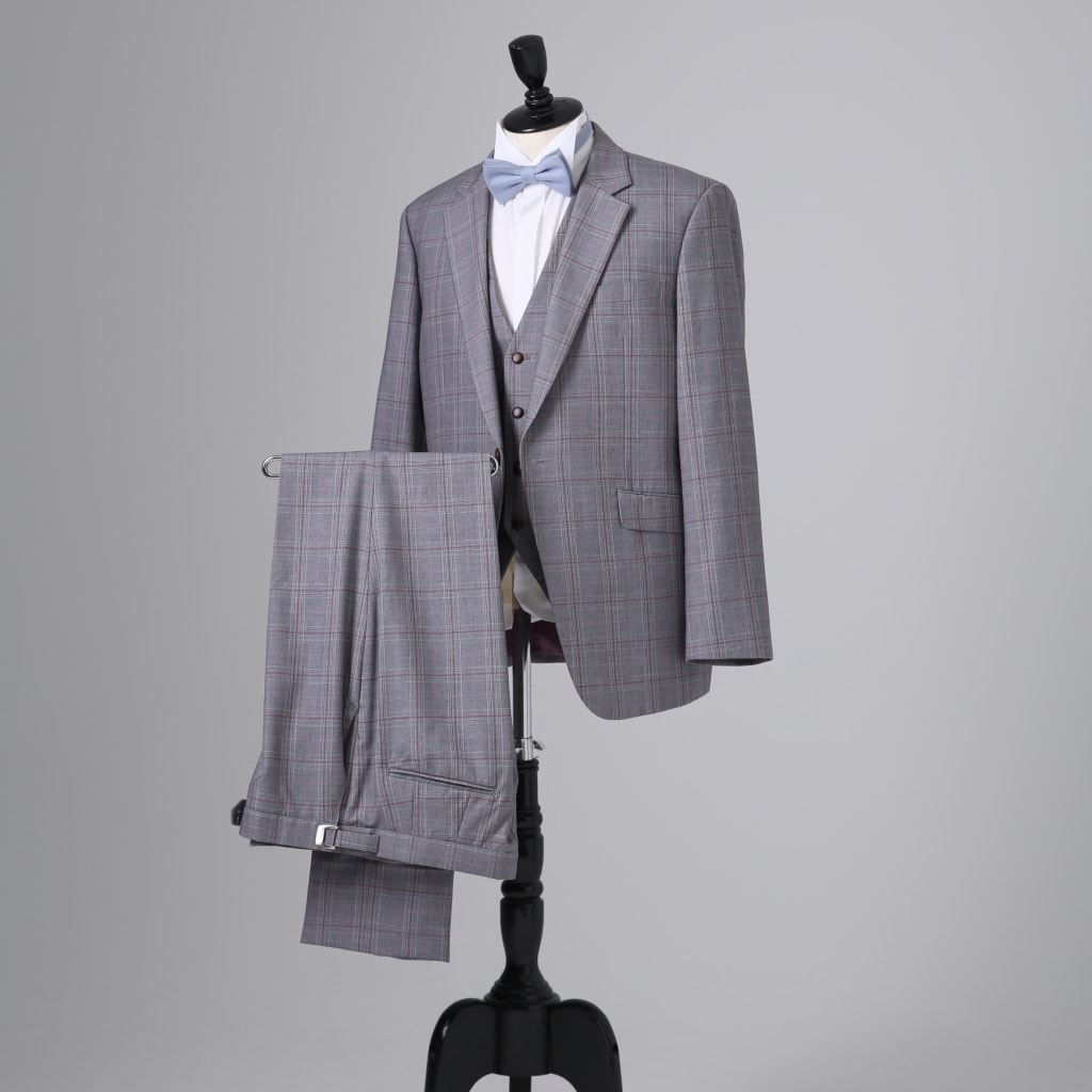 ピンクグレンチェック３ピース