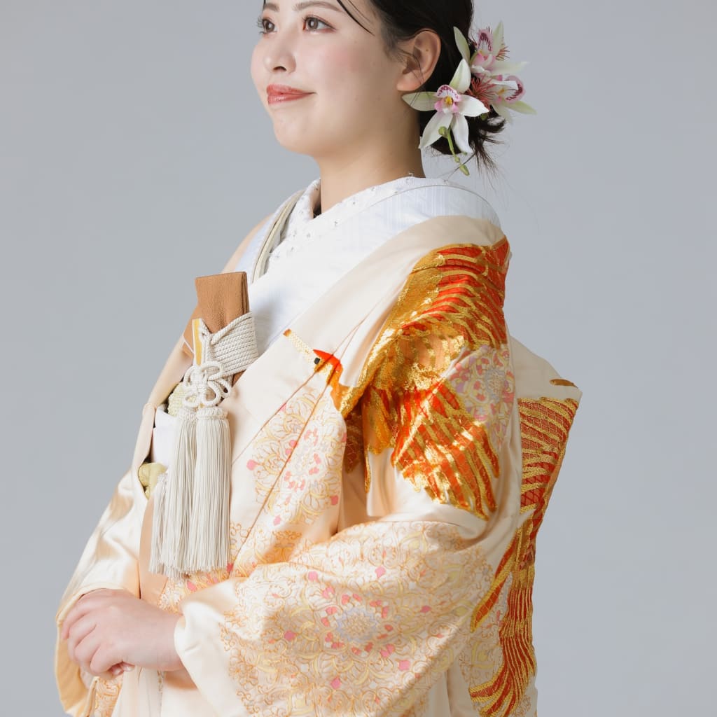 金鶴 正倉院文様　オフホワイト