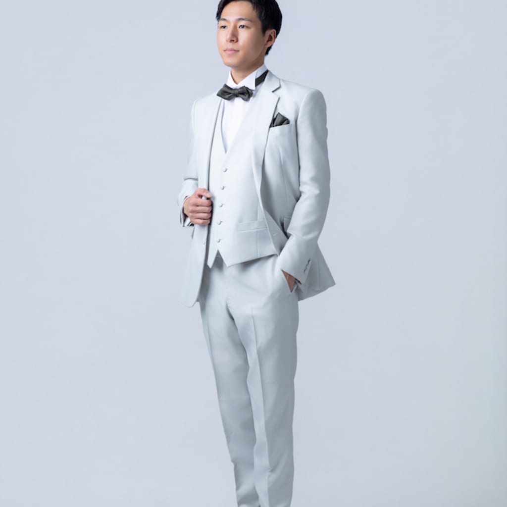 ノッチドラペルカジュアルグレー/ライトグレー