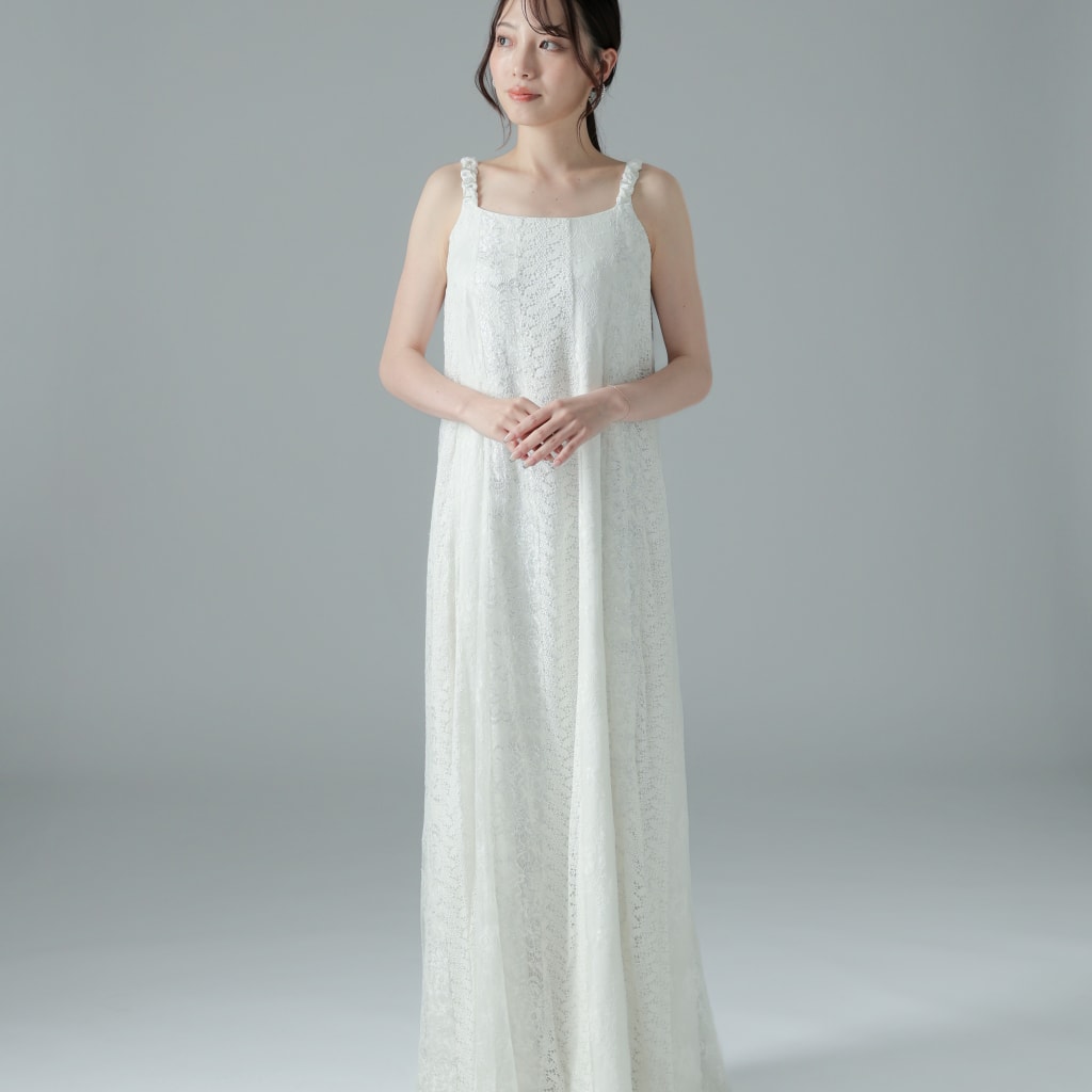 レース地ストライプ切り替え