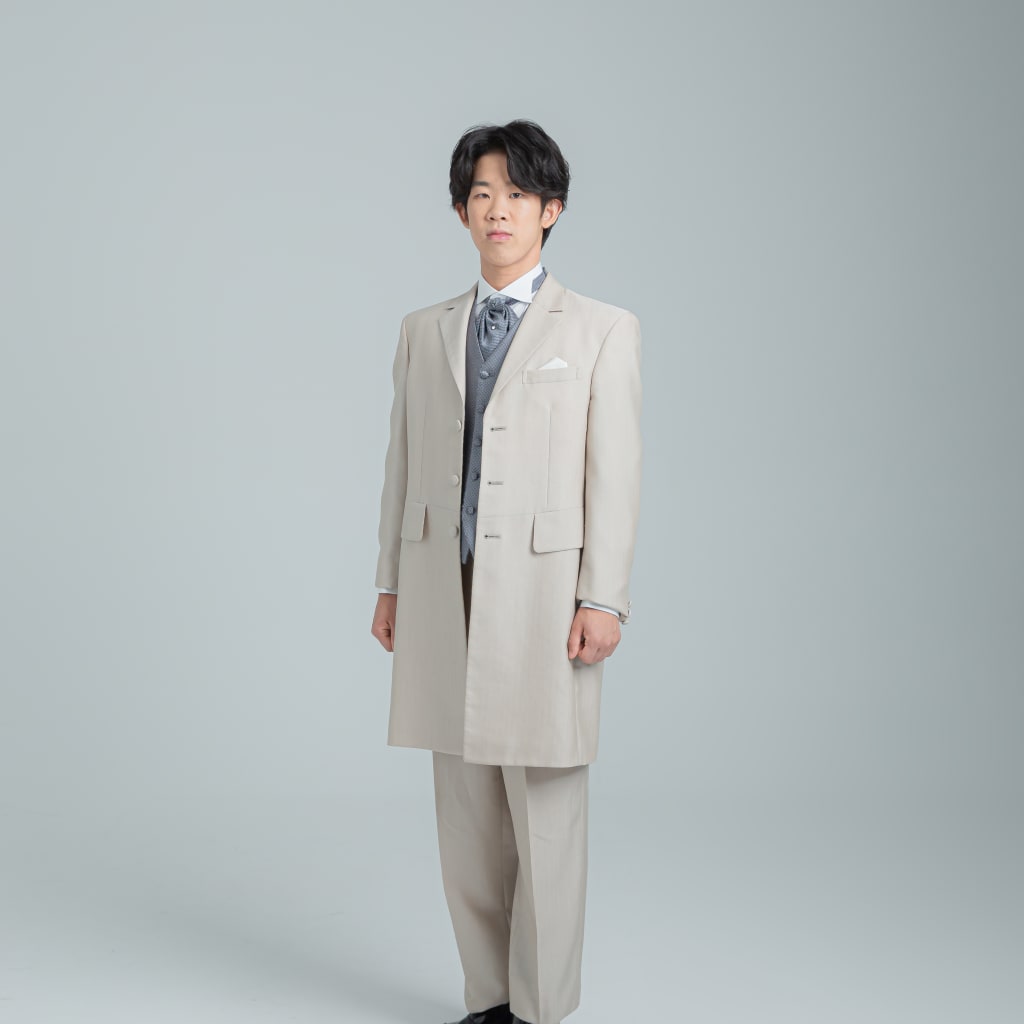 ベージュフロック　グレーベスト