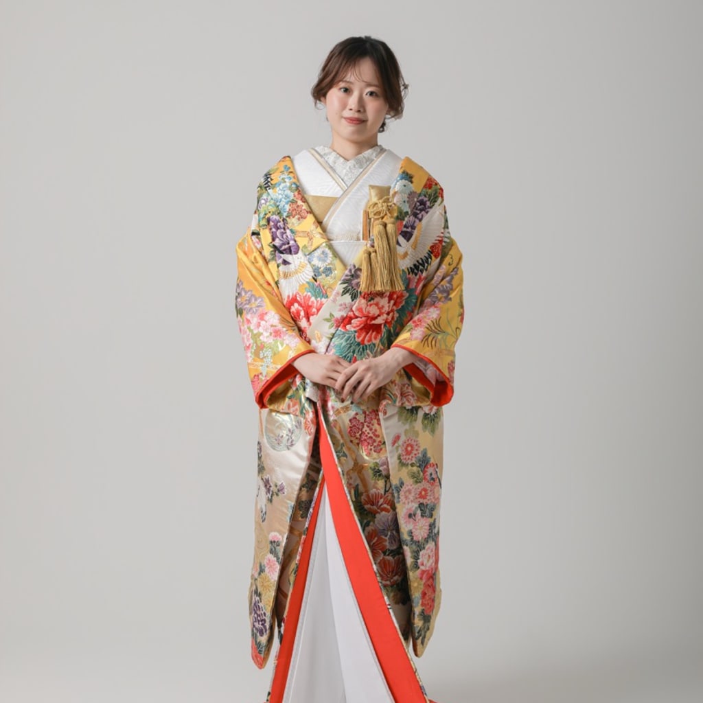 四季花　鶴　イエロー