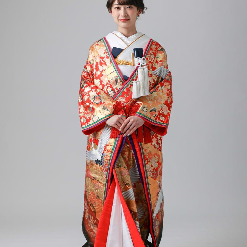 金枝垂れ桜　鶴　八重重ね/レッド