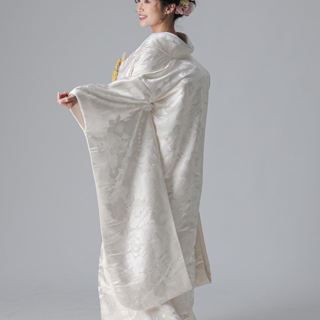 ラインストーン椿/アイボリー