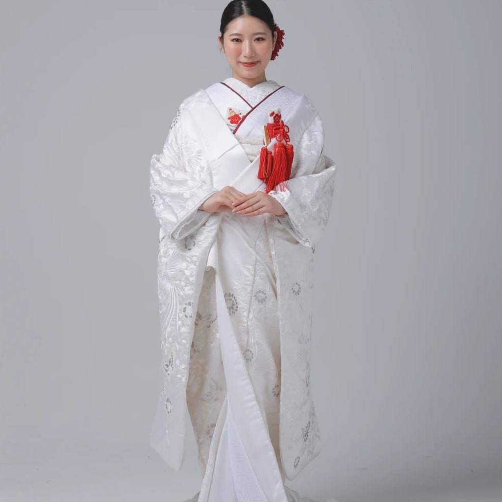 スパンコール枝垂れ桜　蝶 / オフホワイトWU00316