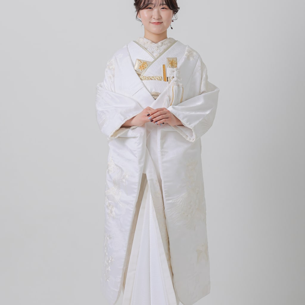 二羽鶴　枝垂桜