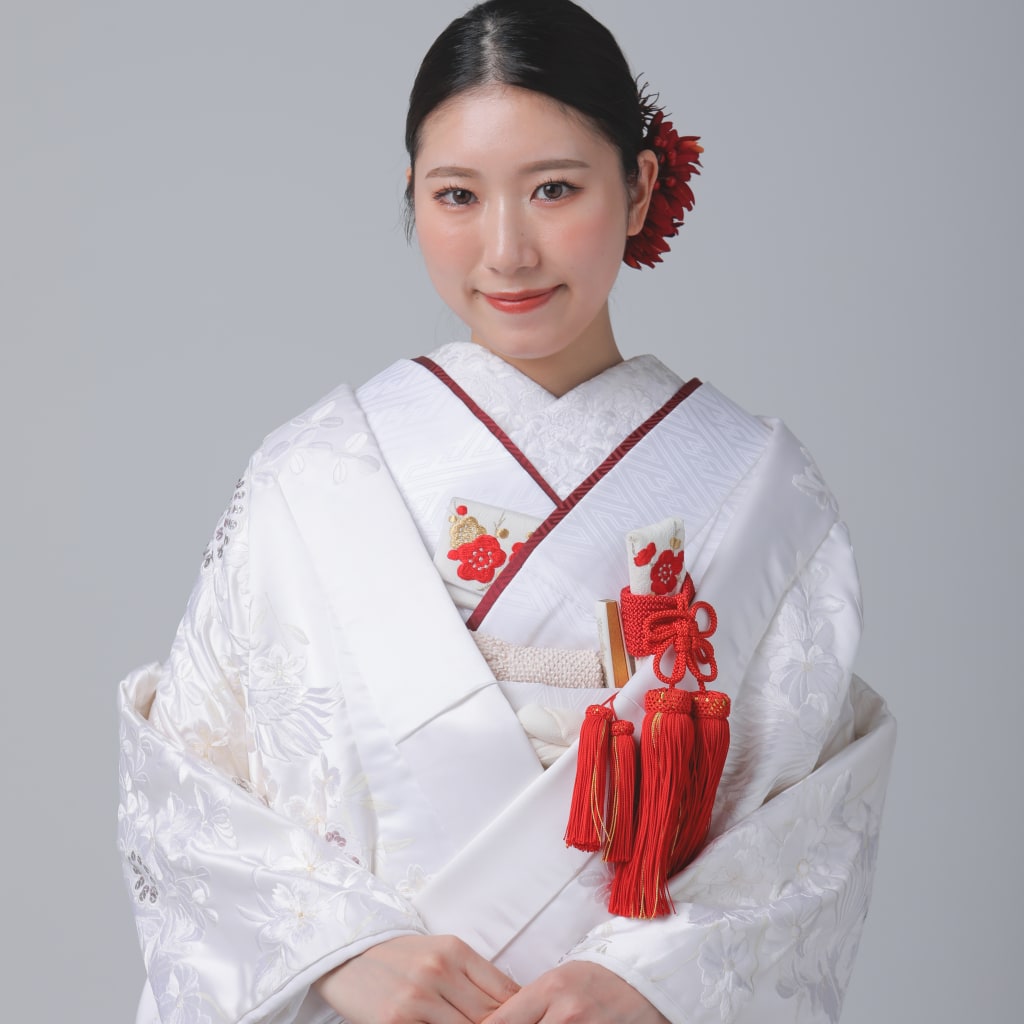 スパンコール枝垂れ桜　蝶 / オフホワイトWU00316