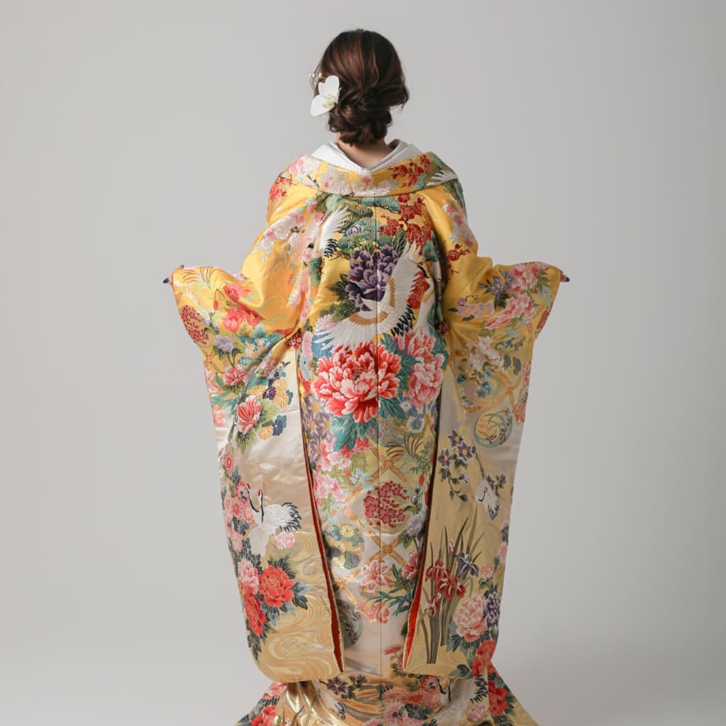 四季花　鶴　イエロー