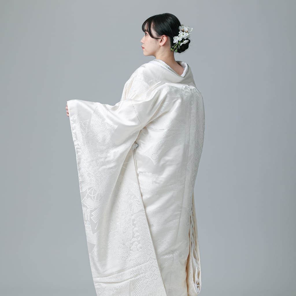 束熨斗　雲取文様/アイボリー